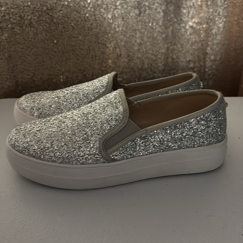 Fever sole Silver Glitter Slip-On Sneakers